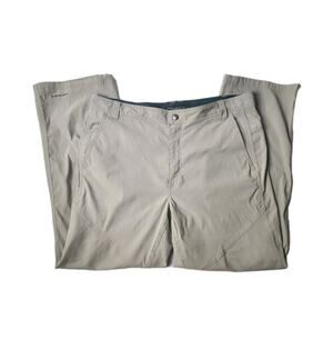 Columbia Mens 38x30 Omni-Shade Sun Protection Beige Hiking Tan Outdoor Pants